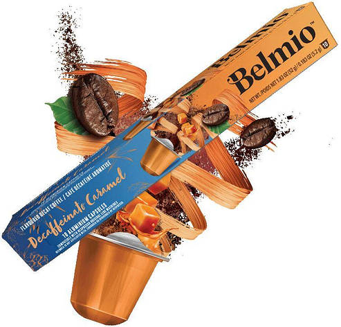 Кава в капсулах без кофеїну Belmio Decaffeinato Caramel, 10 капсул Nespresso, фото 1