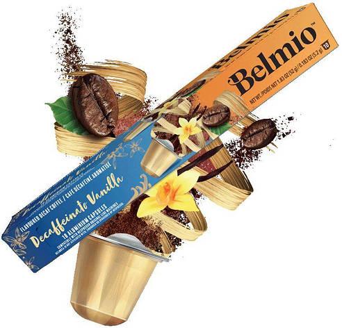 Кава в капсулах без кофеїну Belmio Decaffeinato Vanilla, 10 капсул Nespresso, фото 1