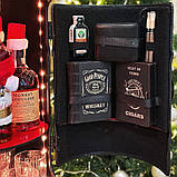 Бочка бар в чорному глянцевому кольорі з підсвіткою, наливатором, на подарунок, фото 8