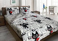 Комплект постельного белья микрофибра+бязь ТЕТ-@-ТЕТ Толстый кот (евро размер)