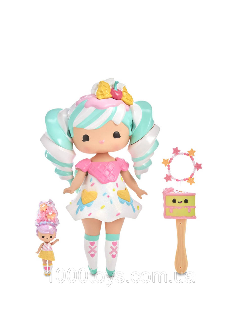 Лялька Secret Crush Surprise Large & Small Dolls - Sundae Swirl, Winnie Wafflecone Candy-Themed Hammer