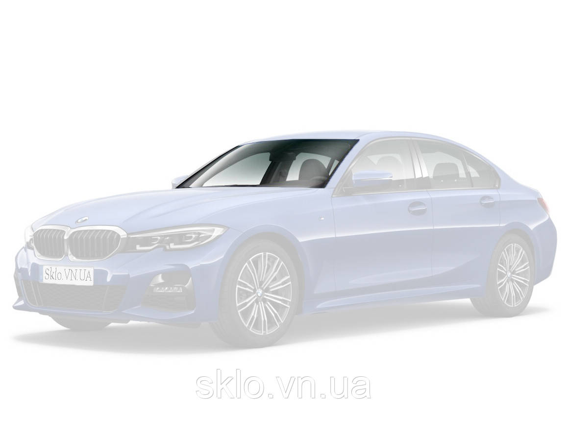 Лобовое стекло BMW 3 (G20/G21) (2019- ) БМВ 3 (G20/G21) с датчиком дождя и света с креплением и молдингом - фото 1 - id-p2049312671