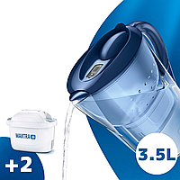 Фильтр для воды кувшинного типа Brita Marella XL 3,5 л Синий + картридж 2 шт