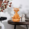 Причутлива фігурка кота Будди 12х8 см, медитація, йога, колекційна колекція, щасливий кіт Чорний, Сірий, фото 2