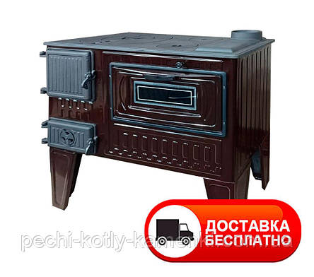 Піч DUVAL ЕК-4011 дров'яна з духовкою та варочною поверхнею для кухні, фото 1