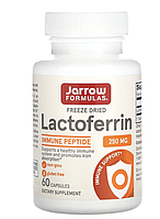 Jarrow Formulas, lactoferrin, лактоферрин, лиофилизированный, 250 мг, 60 капсул