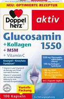 Глюкозамин 1550 капсулы 100 штук Doppelherz Glucosamin 1550 Kapseln 100 St, 114 g Nahrungsergänzungsmittel