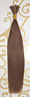Натуральные волосы для наращивания в срезе 55 см, 100 г, #6 Тёмно-Русый