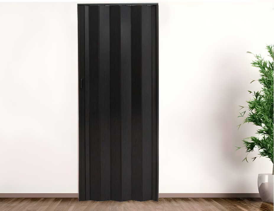 Міжкімнатні двері гармошка Vincii 81х203см. чорне дерево, матові. Доставка., фото 1