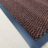 Килимок 150 х 100 см коричневий вологопоглинальний придверний брудозахисний на гумовій основі, фото 4