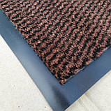 Килимок 150 х 100 см коричневий вологопоглинальний придверний брудозахисний на гумовій основі, фото 5