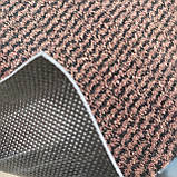 Килимок 150 х 100 см коричневий вологопоглинальний придверний брудозахисний на гумовій основі, фото 9