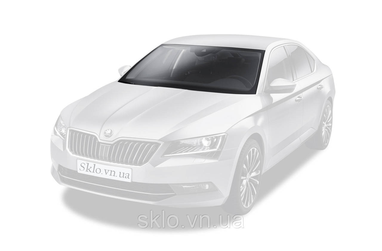 Лобове скло Skoda Superb III (2015-) Шкода Суперб III з кріпленням та молдингом