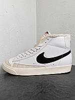 Мужские зимние кеды Nike Blazer Mid 77 Vintage White Winter Fur (белые) высокие повседневные D464 Найк vkross