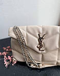Жіноча сумка Yves Saint Laurent Puffer Chain Milk (біла) маленька повсякденна сумочка Gi16013 топ, фото 7