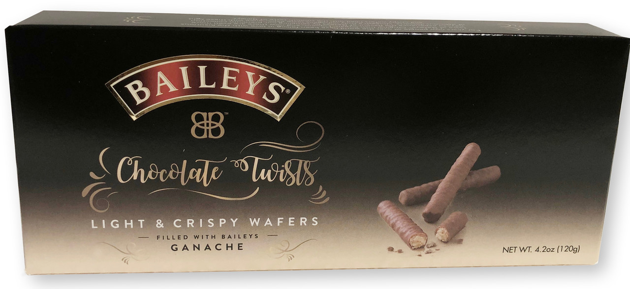 Шоколадні палички твісти BAILEYS CHOCOLATE TWISTS CRISPY WAFERS 120 г, фото 1
