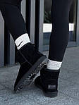Чоловічі стильні уги Ugg Mini Black Suede (чорні) модне зимове взуття UG075 Уги топ, фото 6