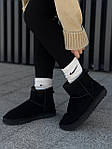Чоловічі стильні уги Ugg Mini Black Suede (чорні) модне зимове взуття UG075 Уги топ, фото 10