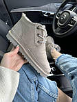 Жіночі стильні уги Ugg Neumel "Grey" (бежеві) модне зимове взуття UG080 Уги топ, фото 5