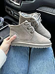 Жіночі стильні уги Ugg Neumel "Grey" (бежеві) модне зимове взуття UG080 Уги топ, фото 10