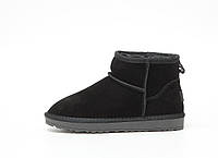 Женские стильные угги UGG Ultra Mini (черные) модная зимняя обувь 14514 Угги vkross