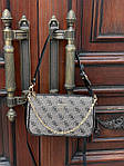 Жіноча сумка Guess Mini Bag Grey (сіра) модна стильна витончена містка сумка KIS17106 топ, фото 7