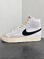 Женские зимние кеды Nike Blazer Mid 77 Vintage White Winter Fur (белые) высокие повседневные D463 Найк cross