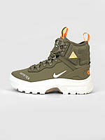 Мужские демисезонные кроссовки NIKE ACG AIR ZOOM GAIADOME GORE-TEX BEIGE (бежевые) стильные кроссы 7601 Найк