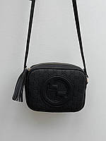 Женская сумка Gucci Blondie Small Shoulder Bag Black (чёрная) красивая удобная сумочка torba0234 house