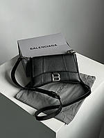 Женская сумка Balenciaga Black Hourglass Sling Bag (чёрная) маленькая стильная сумочка KIS99205 vkross