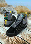 Чоловічі повсякденні кросівки Nike SB Blazer Mid Cool Grey (сірі) високі кеди 7355 Найк топ, фото 7