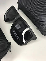 Мужские солнцезащитные очки Porsche DESIGN 901 Черные матовые Коричневые с Поляризацией Polarized
