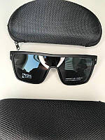 Мужские солнцезащитные очки маска Porsche DESIGN Polarized Водительские Антиблик черные квадратные с Поляризац