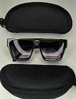 Солнцезащитные очки маска LOUIS VUITTON Луис Виттон Маска Крупное/Среднее лицо Черные с Золотом унисекс