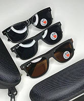 Солнцезащитные очки RAY BAN С Поляризацией WAYFARER POLAROID Рай Бан Рей бен Вайфарэр Черные Коричневые Антибл