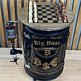 Бочка міні-бар на коліщатках з підсвічуванням, на день народження, юбілей, фото 7