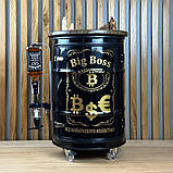 Бочка міні-бар на коліщатках з підсвічуванням, на день народження, юбілей, фото 8