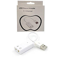 Переходник Dyamode USB звуковая карта ( USB-sound7-white 7.1)