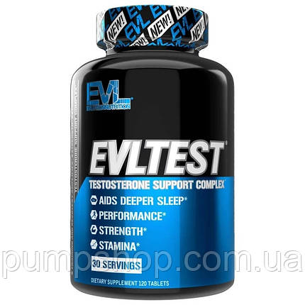 (уцінка термін по 1.24) Для підвищення тестостерону Evlution Nutrition EvlTest 120 таб., фото 2