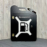 Дерев'яний декоративний міні-бар Каністра "Дозаправка", 33*24*11 см, з чарками, чорна, фото 2