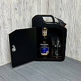 Дерев'яний декоративний міні-бар Каністра "Дозаправка", 33*24*11 см, з чарками, чорна, фото 5