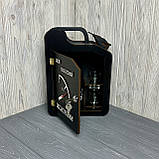 Каністра-бар "Для екстренної дозаправки", дерев'яний, 30*22*11 см, з чарками, чорний, фото 4