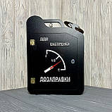 Каністра-бар "Для екстренної дозаправки", дерев'яний, 30*22*11 см, з чарками, чорний, фото 2