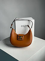 Женская сумка Celine Medium Ava Triomphe Bag in Smooth Calfskin Tan (коричневая) стильная сумочка KIS99194