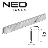 Оцинковані скоби для пневматичного степлера 15 мм x 5.8 мм, тип 90, уп. 4000 шт. NEO 14-622