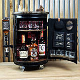 Міні-бар бочка на коліщатках з підсвічуванням,  на юбілей, фото 6