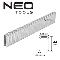 Оцинковані скоби для пневматичного степлера 22 мм x 5.8 мм, тип 90, уп. 4000 шт. NEO 14-624