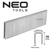 Оцинковані скоби для пневматичного степлера 38 мм x 5.8 мм, тип 90, уп. 4000 шт. NEO 14-630