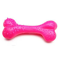 Игрушка для собак Comfy Кость с выступами 12,5 см (резина, цвет: розовый) d