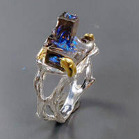 Висмут кристалл серебряное кольцо, 2150КВ